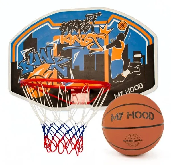 My Hood - Basketballkorb mit Platte und Ball