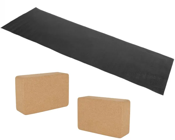 Odin Paketangebot Yogamatte + 2 Stück Kork-Yogablöcke